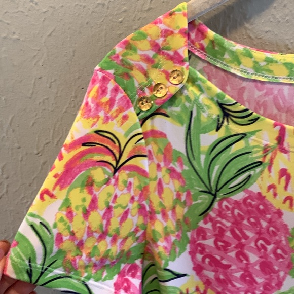 Pappagallo Pineapple Dress Beach Cruise Vacation Women’s Sz Large - Picture 6 of 8